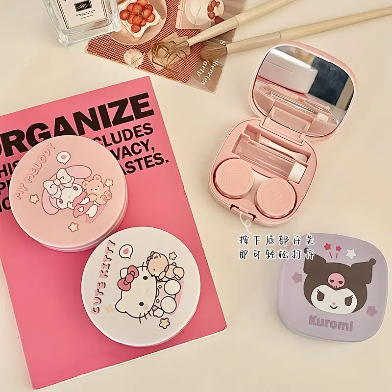 Sanrio Hello Kitty Kuromi Contact Lens Cases Cartoon Cinnamoroll My Melody Pochacco Pom Pom Purin Contact Lens Box with Mirror
Sanrio Hello Kitty Kuromi Contact Lens Cases Cartoon Cinnamoroll My Melody Pochacco Pom Pom Purin Contact Lens Box with Mirror