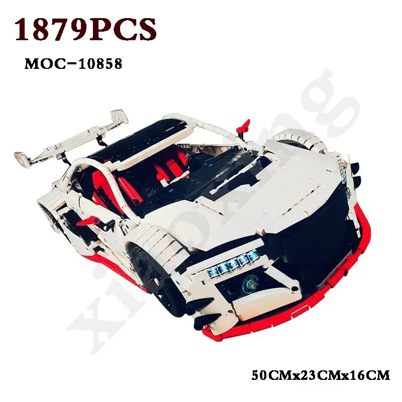MOC10858 NSX GT суперкар электрический RC DIY гоночный автомобиль строительные блоки для