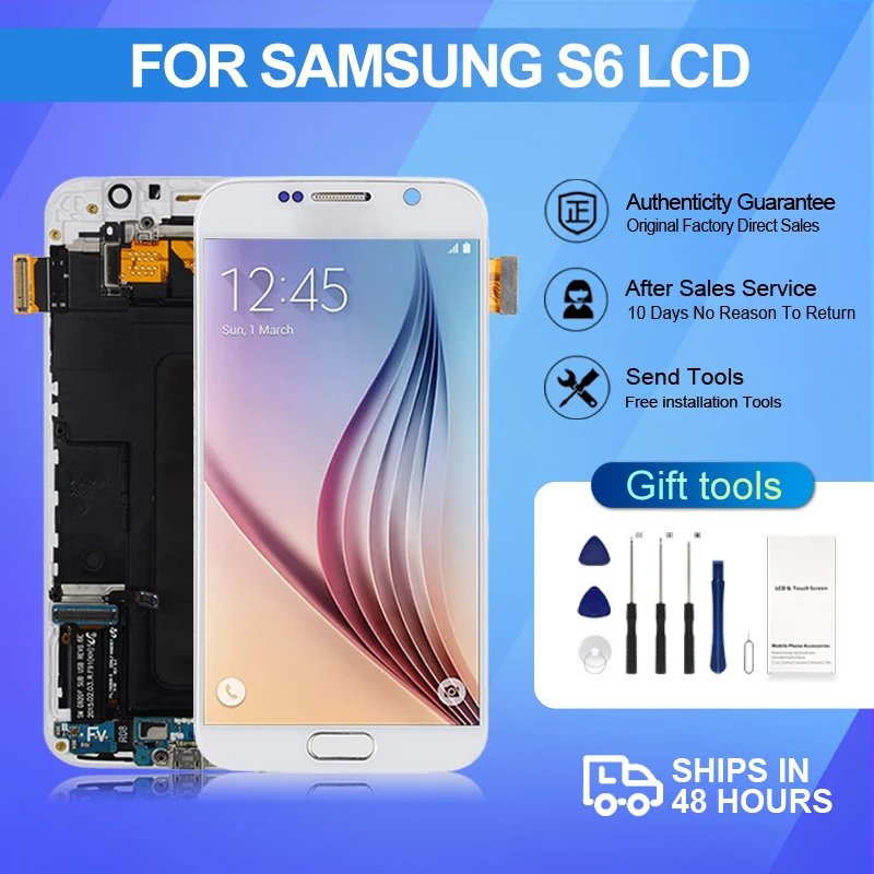 1Pcs 5.1 Inch S6 Display For Samsung Galaxy G920 Lcd Panel Touch Screen Digitizer G920S G920A G920F Assembly With Tools
1Pcs 5.1 Inch S6 Display For Samsung Galaxy G920 Lcd Panel Touch Screen Digitizer G920S G920A G920F Assembly With Tools