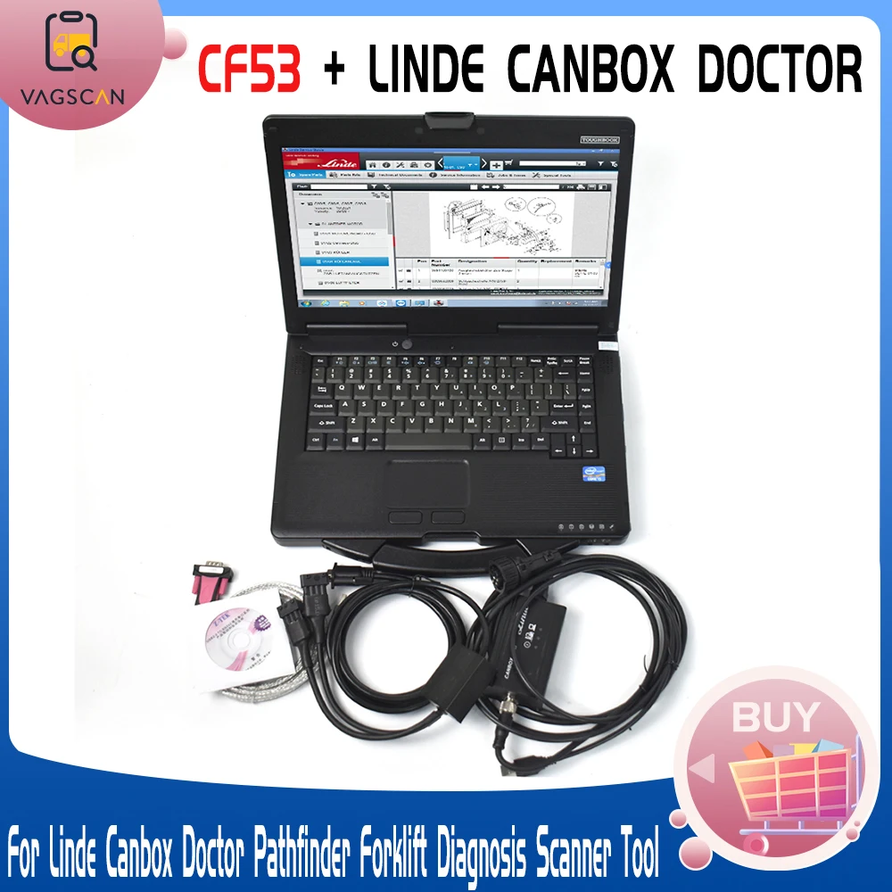 For Linde Canbox Doctor CF53 Laptop for Linde Forklift Truck Diagnostic Tools Linde Pathfinder LSG Software
For Linde Canbox Doctor CF53 Laptop for Linde Forklift Truck Diagnostic Tools Linde Pathfinder LSG Software