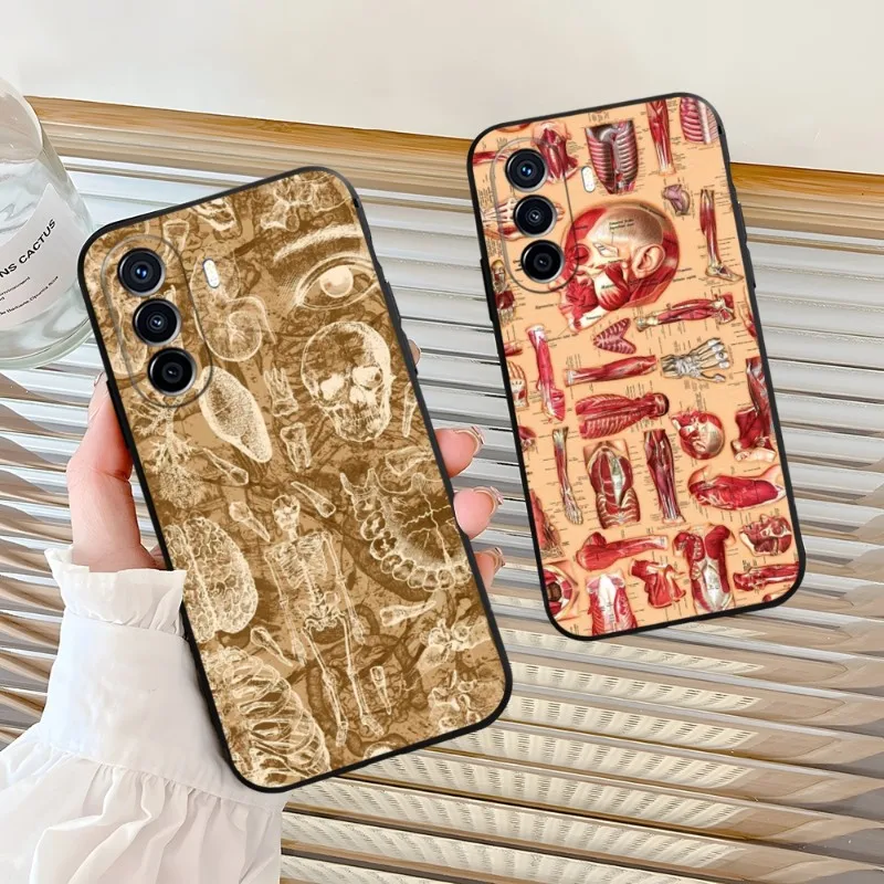 

Medical Human Anatomy Phone Case For Huawei Y7 Y7A Y9 Y7P Y6 Y6Pro Y5 Y5P Prime 2020 2019 2018 2017 Nova 9S 9RO 9SE Balck Cover