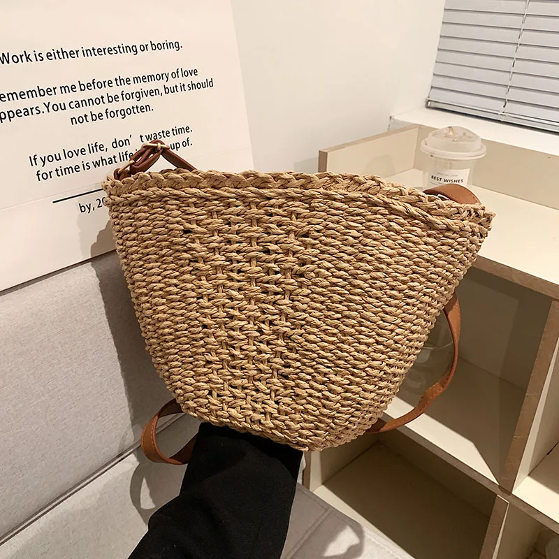 Summer Straw Bag Large Capacity Tote Bag Designer Wicker Woven Women Handbag Beach Bali Shoulder Bag Lady Travel Basket Pouch
Summer Straw Bag Large Capacity Tote Bag Designer Wicker Woven Women Handbag Beach Bali Shoulder Bag Lady Travel Basket Pouch