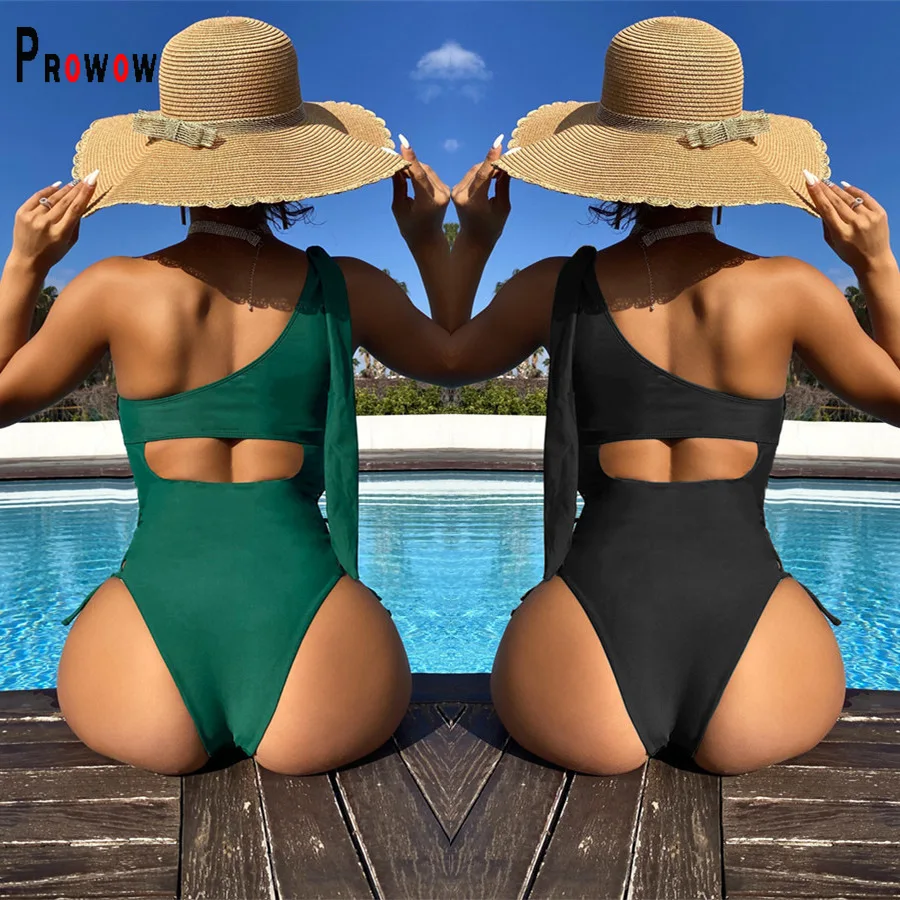 Prowow Sexy One Shoulder Women Bikinis One-piece Hollow Out Solid Color Swimsuits 2022 New Summer Bathing Beahwear Outfits
Prowow Sexy One Shoulder Women Bikinis One-piece Hollow Out Solid Color Swimsuits 2022 New Summer Bathing Beahwear Outfits