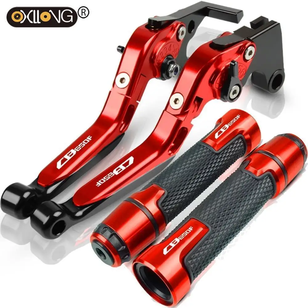 For Honda CB650F 2014 2015 2016 2017 2018 Motorcycle Accessories Extendable Brake Clutch Levers and Handlebar Hand Grips ends 
For Honda CB650F 2014 2015 2016 2017 2018 Motorcycle Accessories Extendable Brake Clutch Levers and Handlebar Hand Grips ends