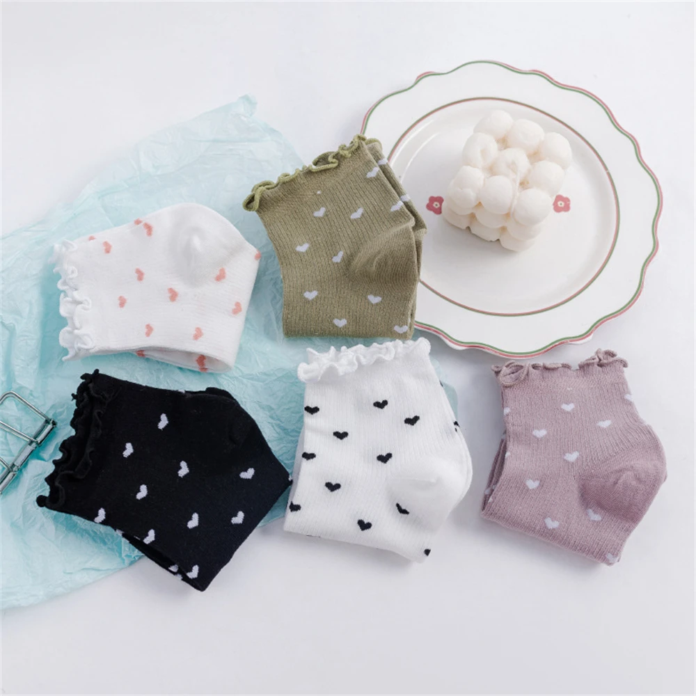 New College Style Sweet Girls' Candy Color Cute Crimped Love Heart Kawaii Beautiful Ladies Designer Socks Art Sokken
New College Style Sweet Girls' Candy Color Cute Crimped Love Heart Kawaii Beautiful Ladies Designer Socks Art Sokken