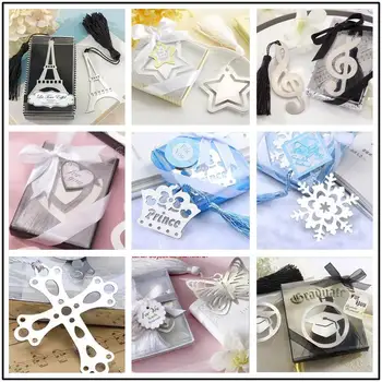 Stainless steel star Bookmark kid party favor Pendant Christmas snowflake Ornaments decoration Students graduation gift souvenir