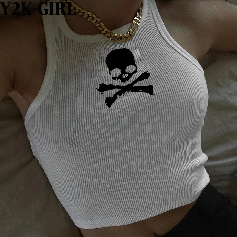 Y2KGIRL Summer off-the-shoulder short high-waisted crop top Y2k street retro Harajuku casual sports skull print top Kawaii tops
Y2KGIRL Summer off-the-shoulder short high-waisted crop top Y2k street retro Harajuku casual sports skull print top Kawaii tops