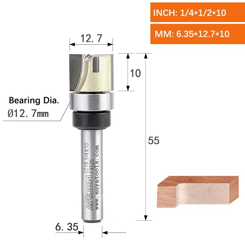 Vsharp ARDEN 2F прямая фреза с подшипником
Vsharp ARDEN 2F прямая фреза с подшипником