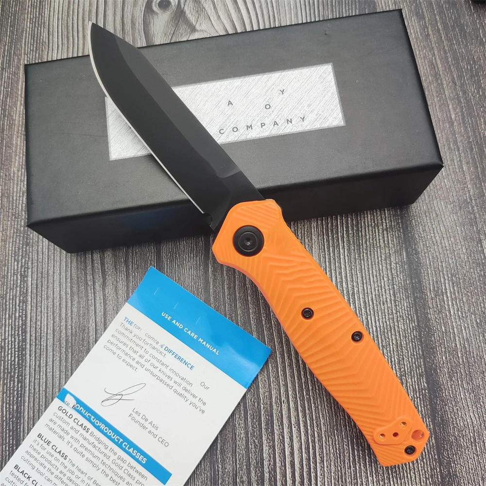 2023 BM Mediator 8551BK AU/TO Hunting Folding Knife S90V Blade Orange/Black Handle Outdoor Hunting Camping Daily Carry EDC Tools
2023 BM Mediator 8551BK AU/TO Hunting Folding Knife S90V Blade Orange/Black Handle Outdoor Hunting Camping Daily Carry EDC Tools
