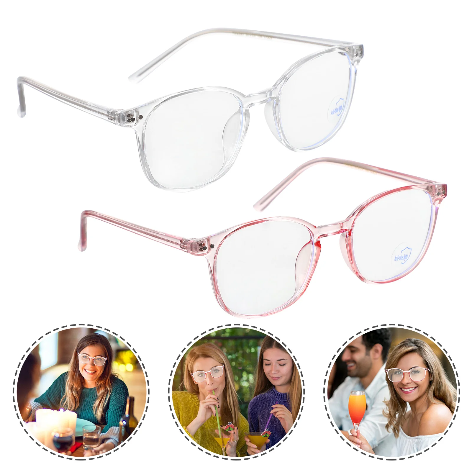 2Pcs Glasses Adults Blue Light Blocking Computer Eyeglasses Eye Protector Eyewear Glasses for women
2Pcs Glasses Adults Blue Light Blocking Computer Eyeglasses Eye Protector Eyewear Glasses for women