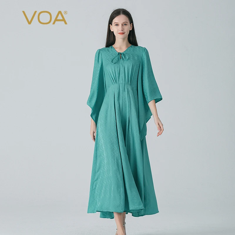(Fans Exclusive Discount) VOA Silk Jacquard O-neck Butterfly Half Sleeve High Quality Dresses Women Loose Dress Spring AE1869
(Fans Exclusive Discount) VOA Silk Jacquard O-neck Butterfly Half Sleeve High Quality Dresses Women Loose Dress Spring AE1869