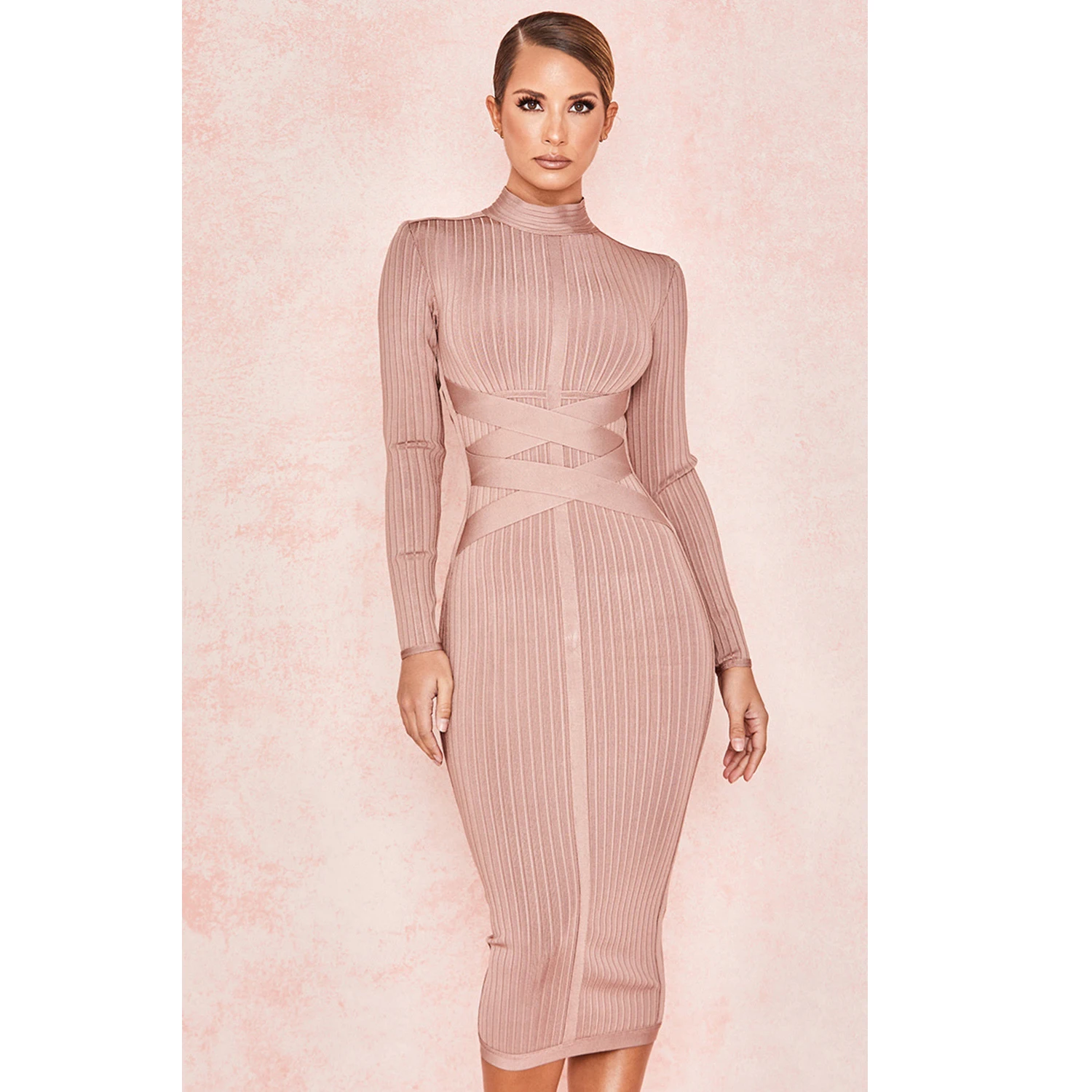 Bodycon Long Sleeve Midi Bandage Dress Knitted Vestido Feminino Elegante Vintage Streetwear Formal Occasion Prom Robe Dresses
Bodycon Long Sleeve Midi Bandage Dress Knitted Vestido Feminino Elegante Vintage Streetwear Formal Occasion Prom Robe Dresses