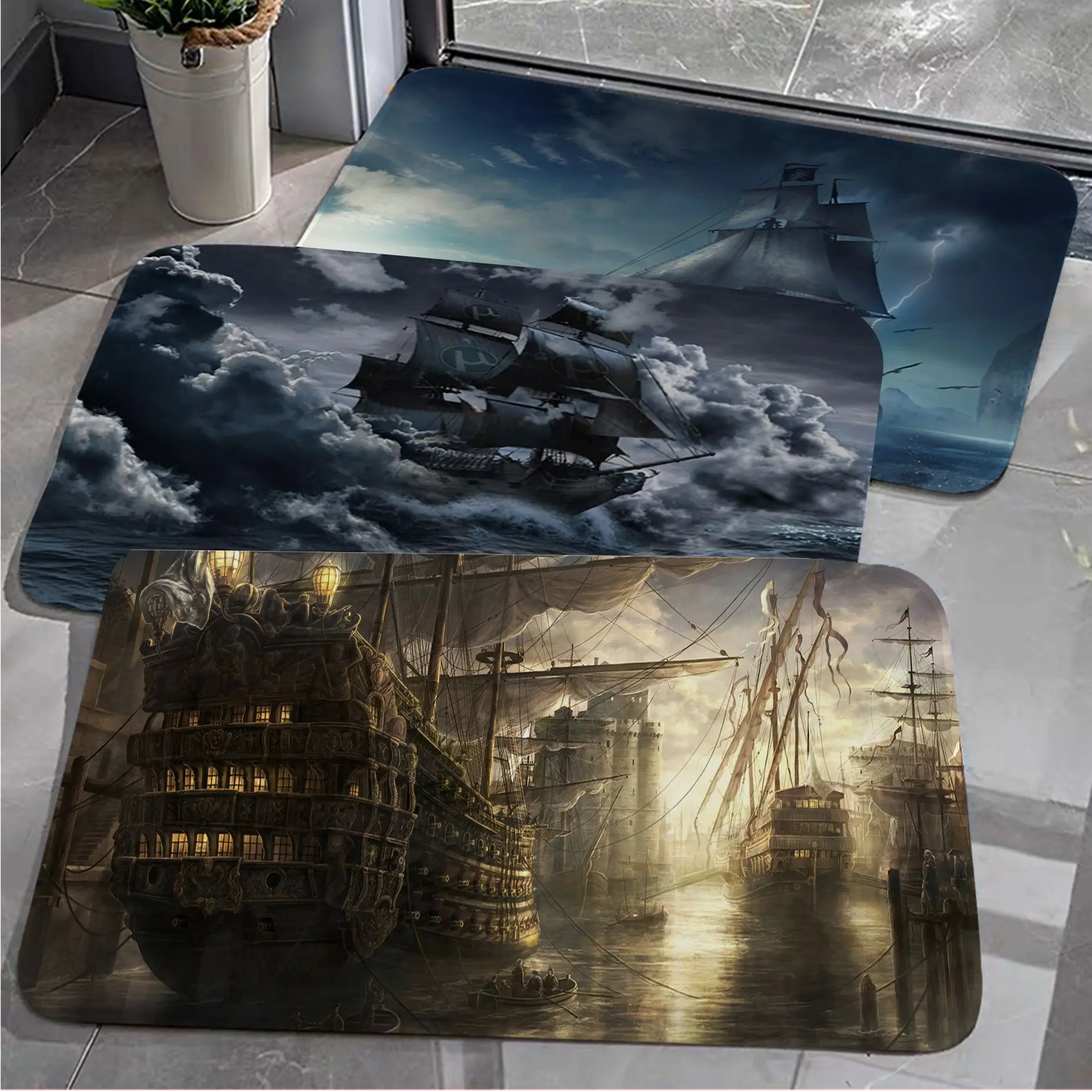 Vintage Pirate Ship Floor Carpet Nordic Style Bedroom Living Room Doormat Home Balcony Anti-Slip Welcome Doormat
Vintage Pirate Ship Floor Carpet Nordic Style Bedroom Living Room Doormat Home Balcony Anti-Slip Welcome Doormat