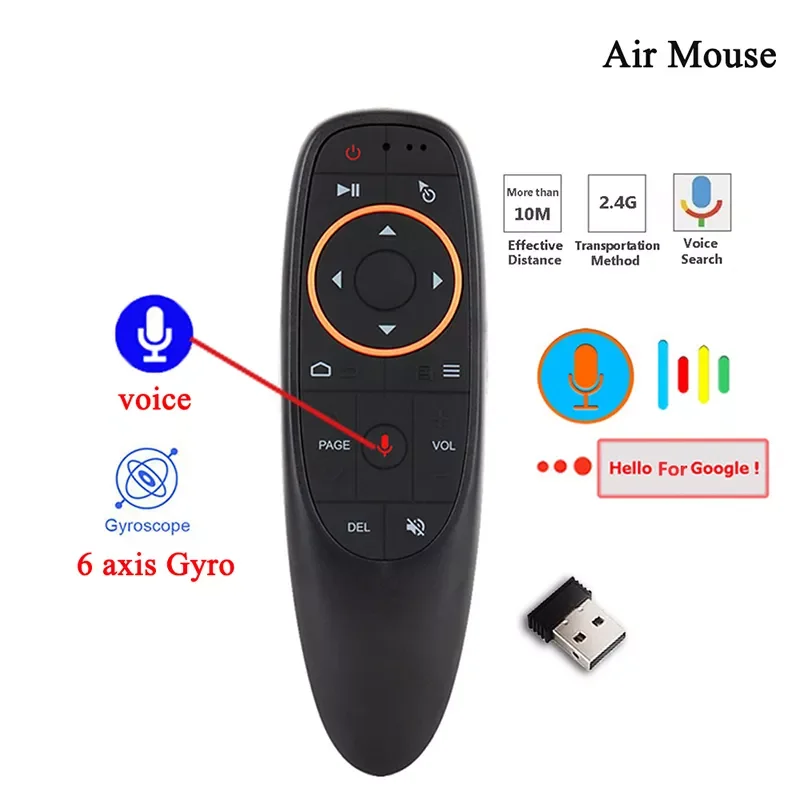 Air mouse G10s Voice Remote Mouse 2.4G Wireless Mouse with gyroscope Support Google Voice Search&Google Voice Assistant
Air mouse G10s Voice Remote Mouse 2.4G Wireless Mouse with gyroscope Support Google Voice Search&Google Voice Assistant