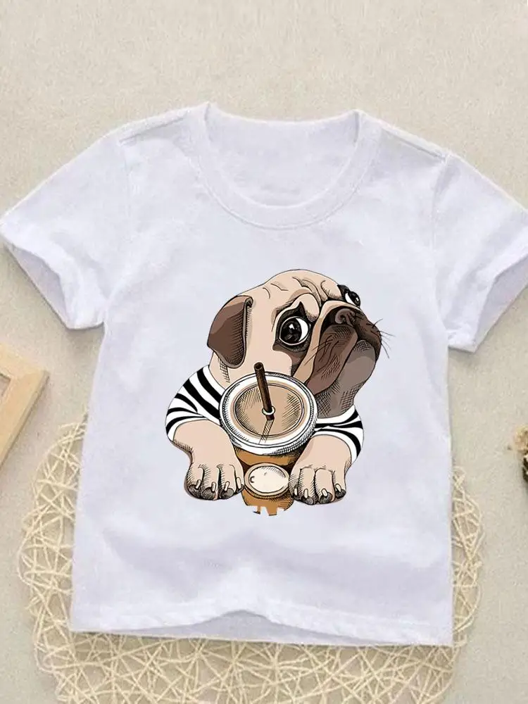 Kids Tees Tops Short Sleeve Fashion O-neck Girls Boys Summer Coffee Dog Lovely Cute Cartoon Outfits T-shirts Children Clothes
Kids Tees Tops Short Sleeve Fashion O-neck Girls Boys Summer Coffee Dog Lovely Cute Cartoon Outfits T-shirts Children Clothes