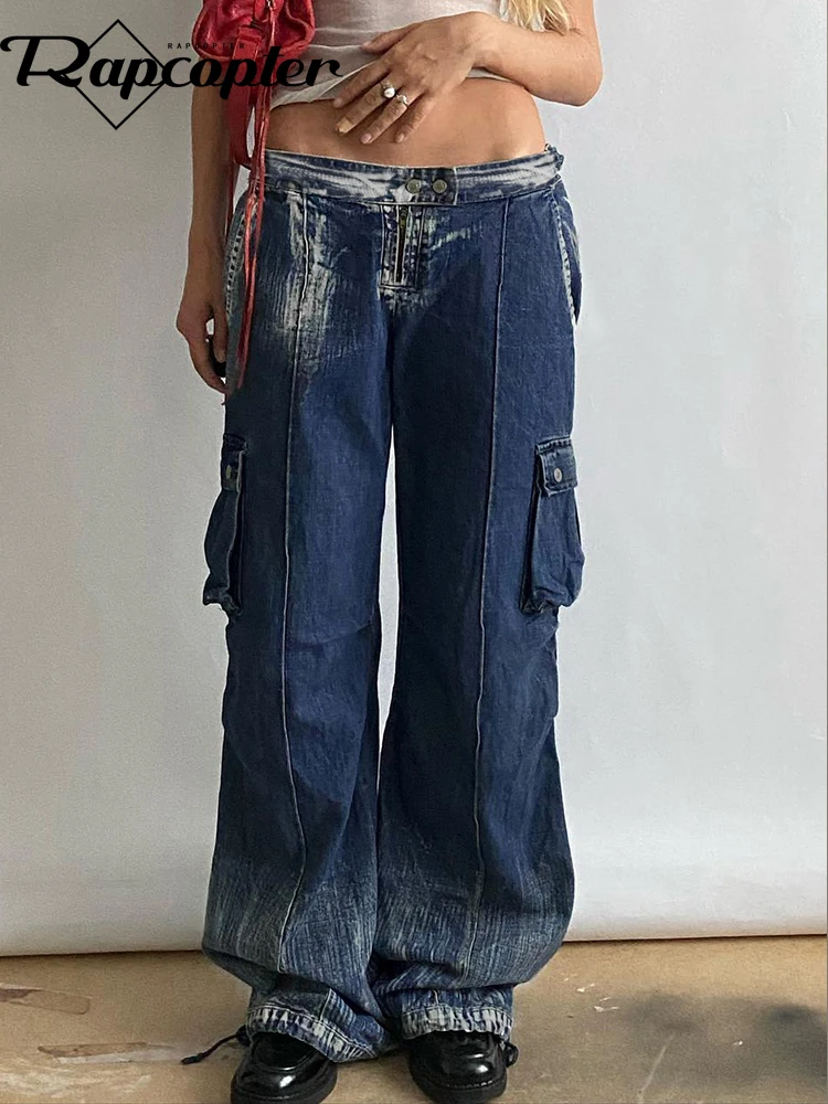 Rapcopter Vintage Ti3 Dye Cargo Jeans y2k Baggy Big Pockets Loa Waisted Trousers Women Streetwear Pants Aesthetic Grunge Korean
Rapcopter Vintage Ti3 Dye Cargo Jeans y2k Baggy Big Pockets Loa Waisted Trousers Women Streetwear Pants Aesthetic Grunge Korean