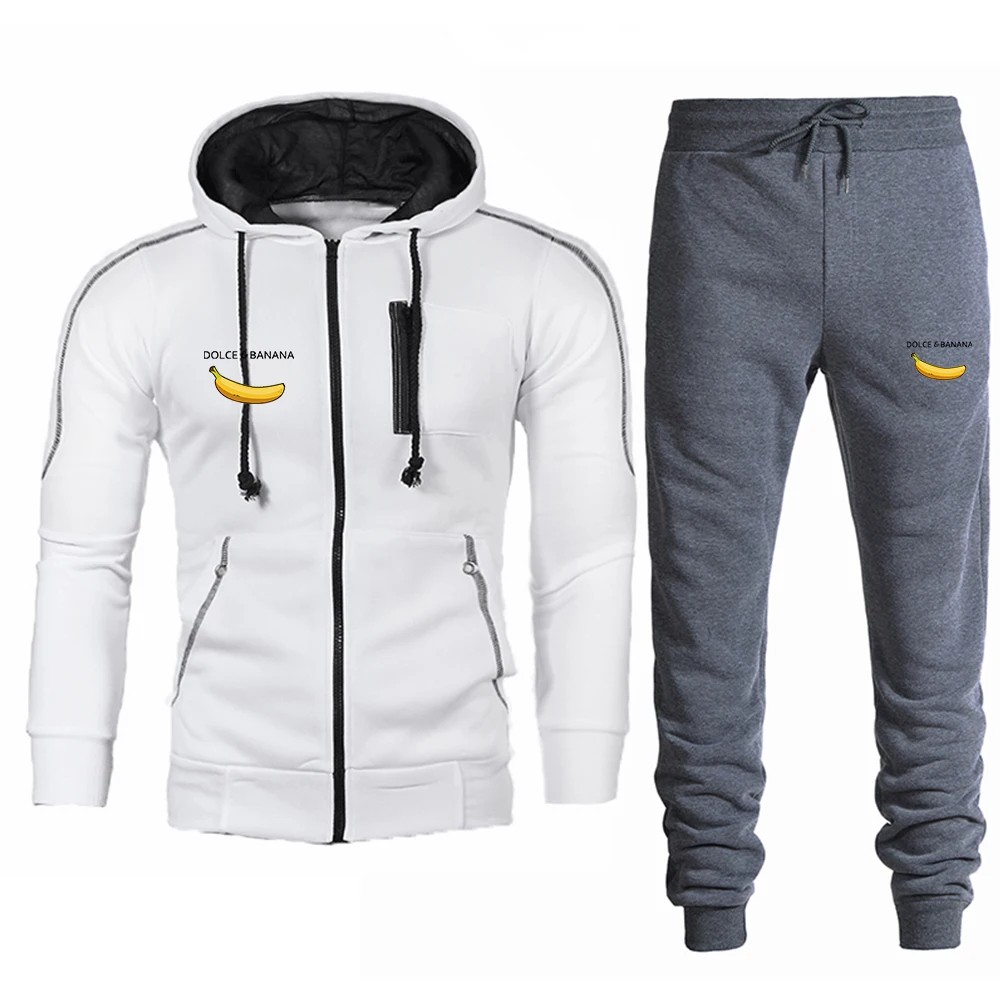 Dolce & Banana Fall/Winter Sportswear Men's Zip Hooded Sweater Plus Casual Pants Comfortable Fashion Sports Two Piece Set
Dolce & Banana Fall/Winter Sportswear Men's Zip Hooded Sweater Plus Casual Pants Comfortable Fashion Sports Two Piece Set