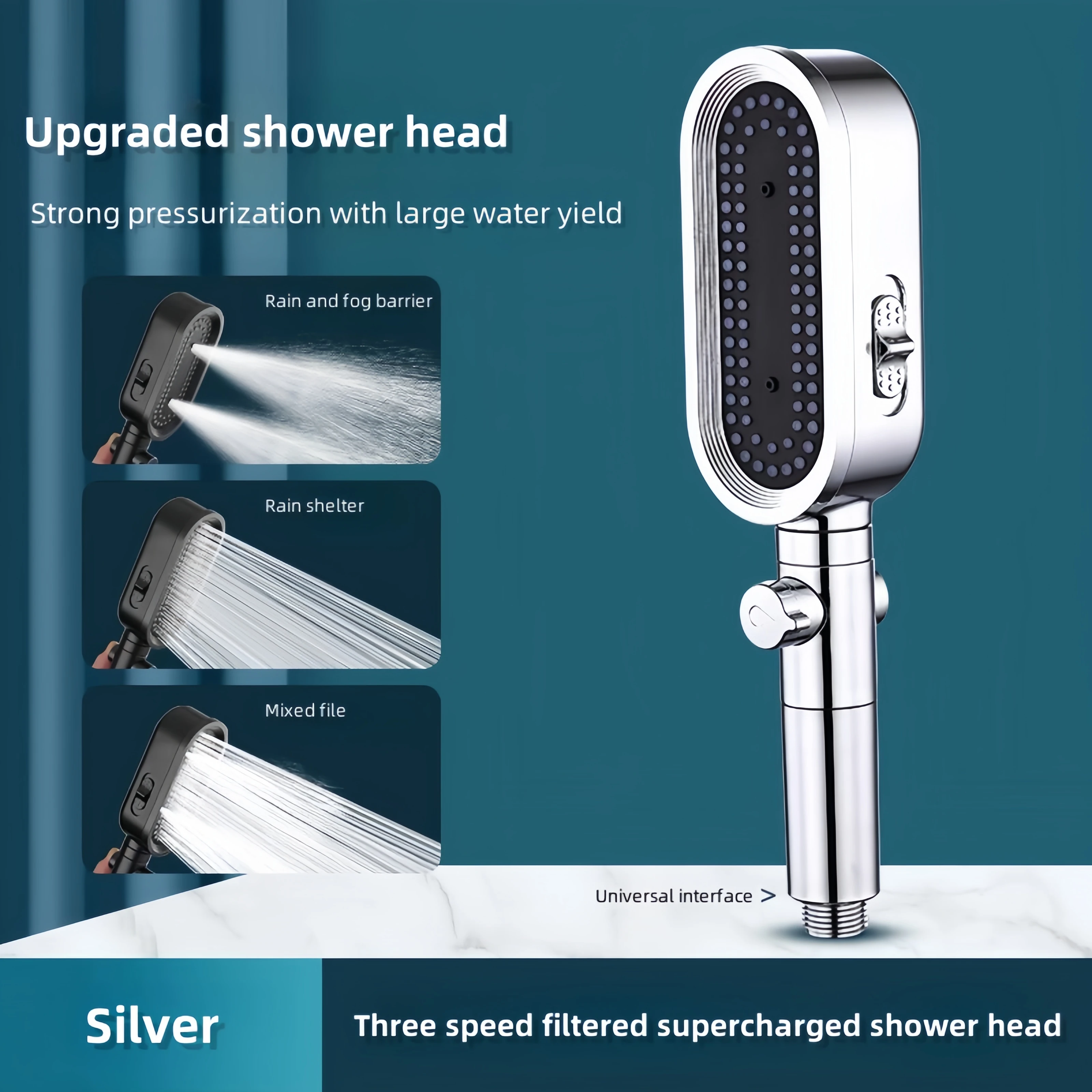 Трехскоростная фильтрованная душевая лейка ABS