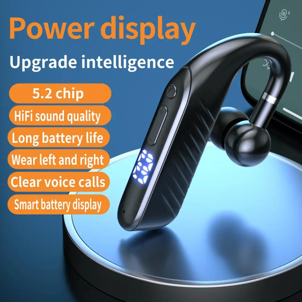 Bluetooth-compatible Earphone Intelligent Rotatable LED Digital Display Hanging Ear Wireless Headphone for Fitness
Bluetooth-compatible Earphone Intelligent Rotatable LED Digital Display Hanging Ear Wireless Headphone for Fitness