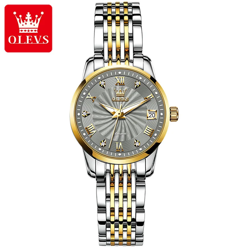 OLEVS New Rotating Gray Dial Fashion Luxury Women Automatic Watches Ladies Business Dress Mechanical Wristwatch Reloj Mujer
OLEVS New Rotating Gray Dial Fashion Luxury Women Automatic Watches Ladies Business Dress Mechanical Wristwatch Reloj Mujer