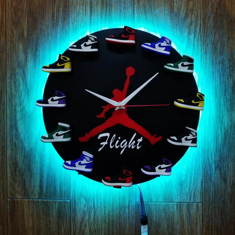 New Basketball Shoes Wall Clock Glowing Modern Design 3D Wall Clock Living Room Decoration Creative Clock Ornament Home Decor
New Basketball Shoes Wall Clock Glowing Modern Design 3D Wall Clock Living Room Decoration Creative Clock Ornament Home Decor