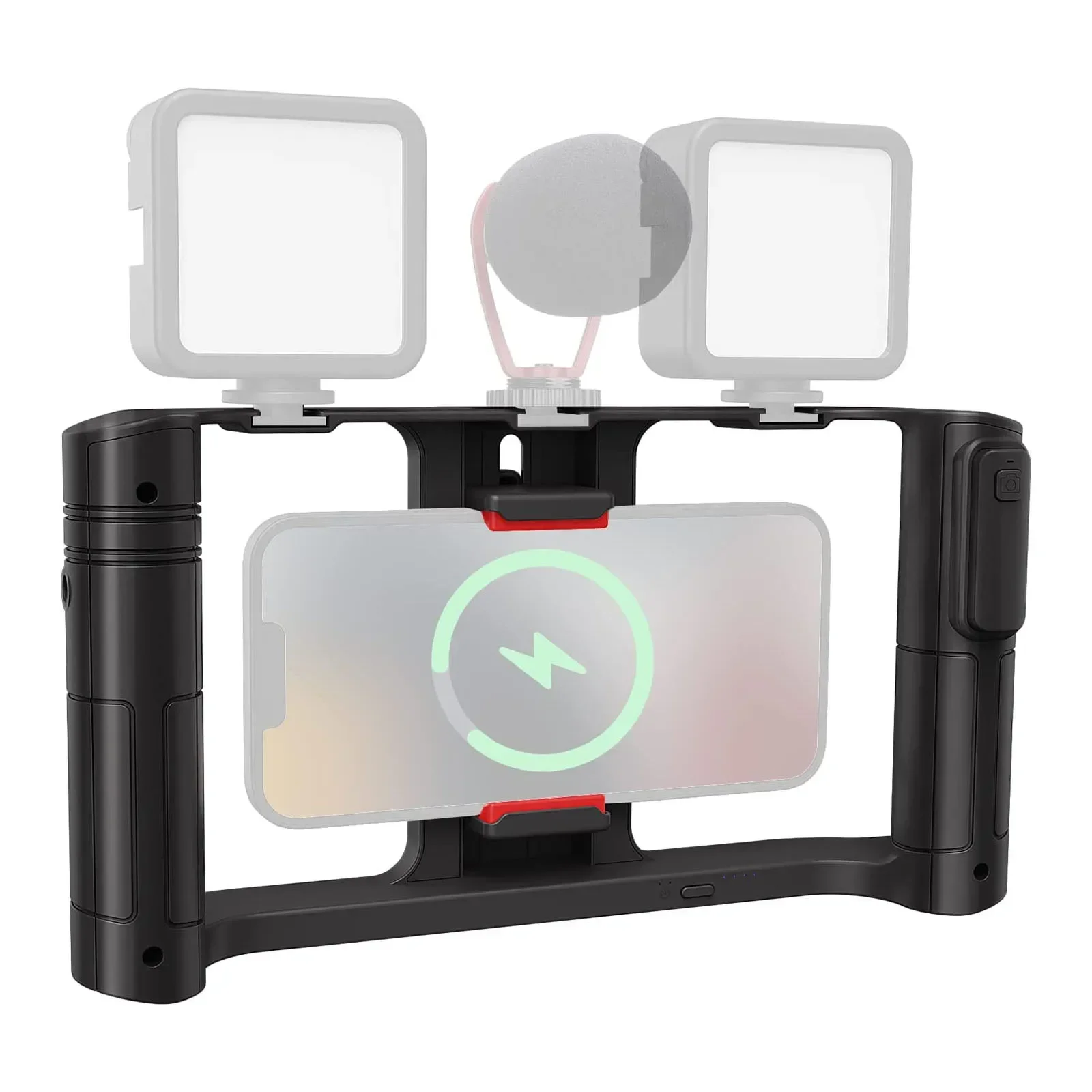 2023 U-Rig Wireless Charging Cell Phone Stabilizer Rig Handheld Phone Mount with Clip for iPhone 14 13 12 Samsung HUAWEI
2023 U-Rig Wireless Charging Cell Phone Stabilizer Rig Handheld Phone Mount with Clip for iPhone 14 13 12 Samsung HUAWEI