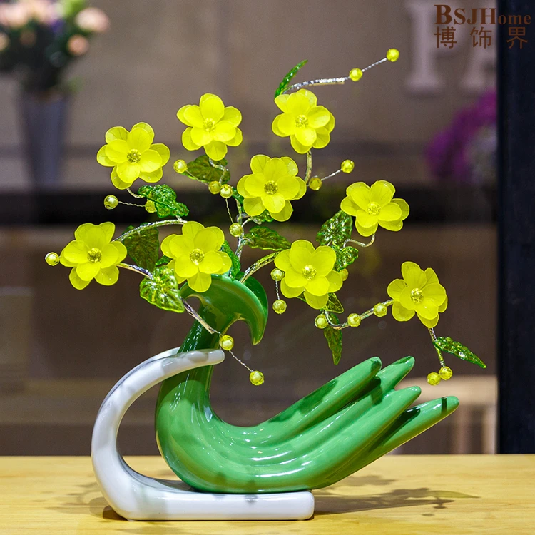 Design Hand Ceramic Acrylic Creative Fashion Flowers Vase Home Decoration Accessories Crafts Room Wedding Dining Table Vase
Design Hand Ceramic Acrylic Creative Fashion Flowers Vase Home Decoration Accessories Crafts Room Wedding Dining Table Vase