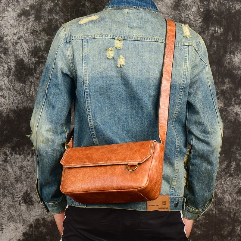 Natural Skin Men Crossbody Bags Vintage Genuine leather Men's Shoulder Bags Boys Flap Satchels Male Messenger Bag Coffee Brown
Natural Skin Men Crossbody Bags Vintage Genuine leather Men's Shoulder Bags Boys Flap Satchels Male Messenger Bag Coffee Brown