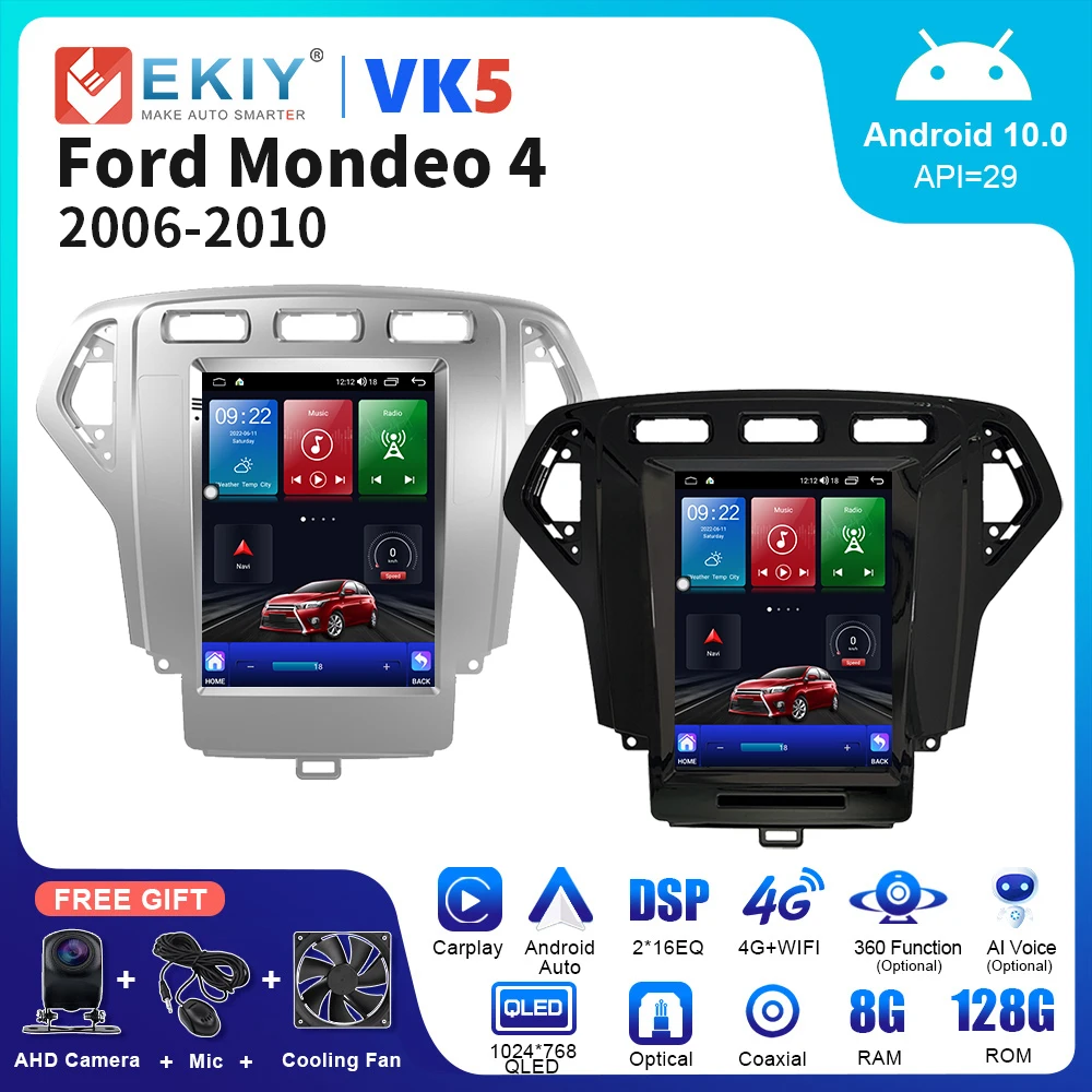 EKIY VK5 Car Radio For Ford Mondeo 4 2006 - 2010 2 Din AI Voice Tesla Style Multimedia Player Auto Carplay Stereo DSP Navigation
EKIY VK5 Car Radio For Ford Mondeo 4 2006 - 2010 2 Din AI Voice Tesla Style Multimedia Player Auto Carplay Stereo DSP Navigation