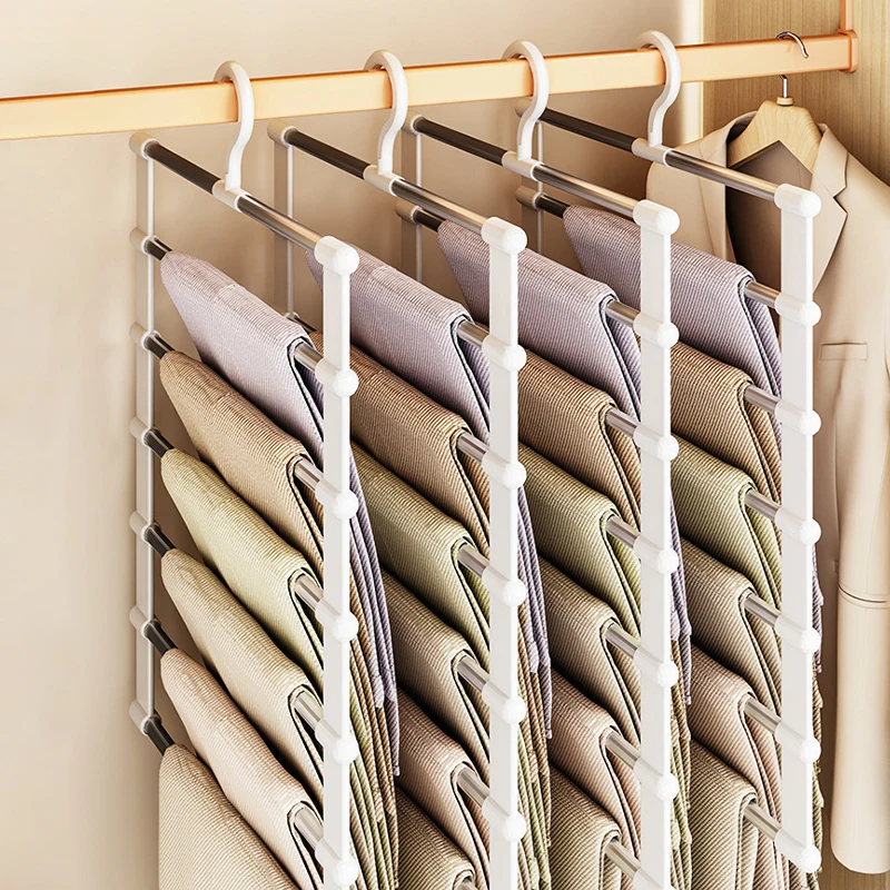 Складная вешалка для брюк из ПВХ и нержавеющей стали 
Складная вешалка для брюк из ПВХ и нержавеющей стали