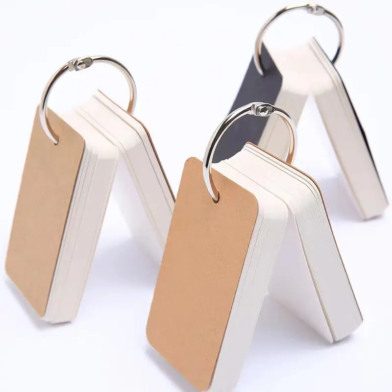 100pcs/Box Handwritten Card Notepads Cowhide Color Word Card Kawaii Memo Pad Blank Kraft Paper Cute Ring Buckle Letter Card4x7cm
100pcs/Box Handwritten Card Notepads Cowhide Color Word Card Kawaii Memo Pad Blank Kraft Paper Cute Ring Buckle Letter Card4x7cm