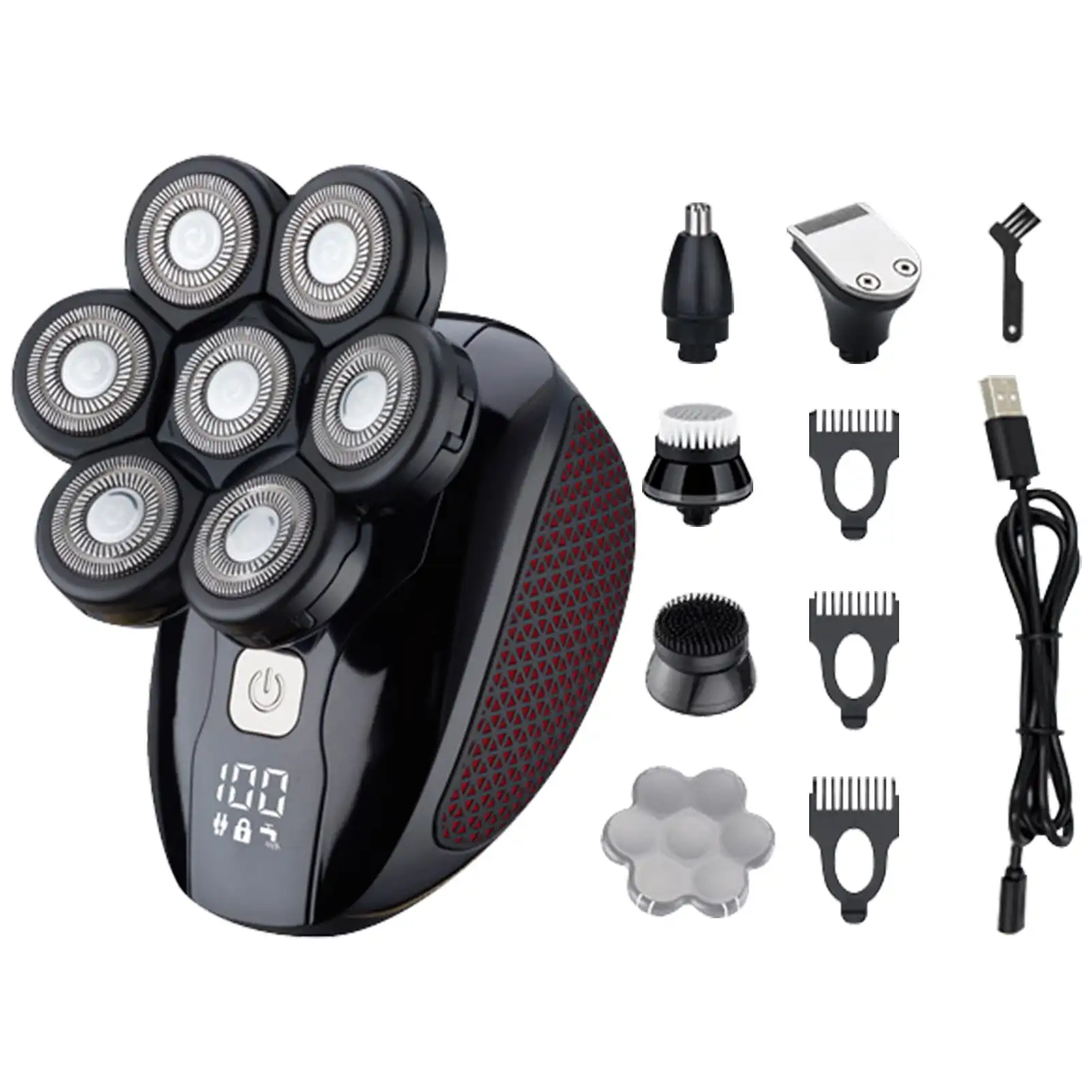 Men's Electric five-in-one Shaver Beauty Kit USB Rechargeable Cordless IPX6 Waterproof Black
Men's Electric five-in-one Shaver Beauty Kit USB Rechargeable Cordless IPX6 Waterproof Black