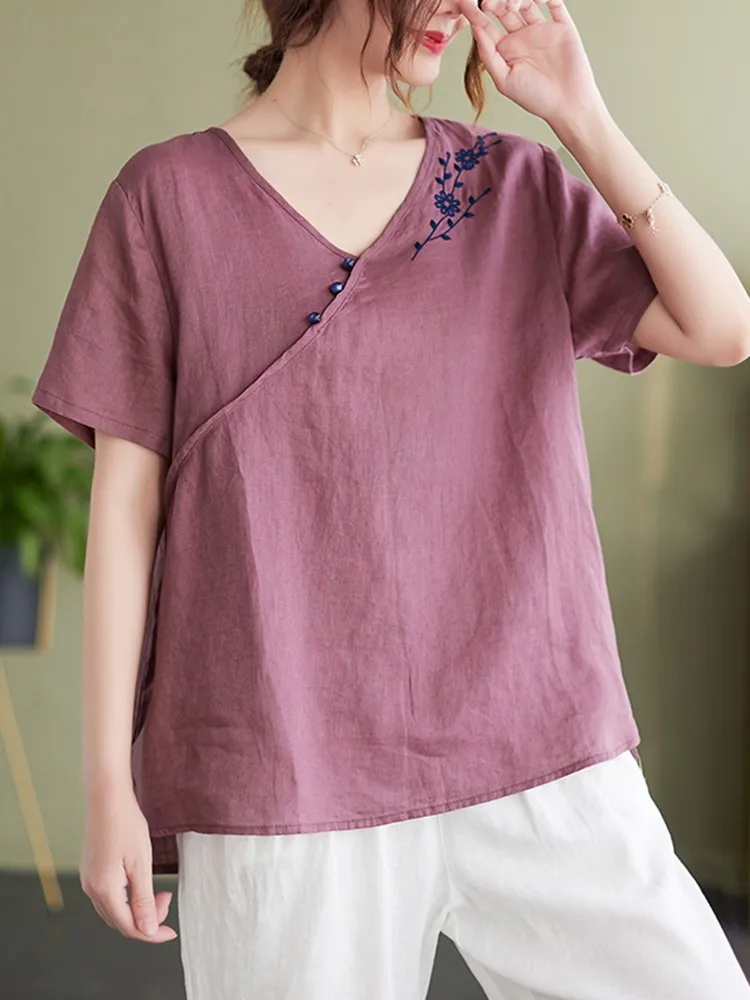 Женские хлопковые льняные повседневные футболки, Новое поступление лета 2022, винтажный стиль, v-образный вырез, Цветочная вышивка, свободные ...
Женские хлопковые льняные повседневные футболки, Новое поступление лета 2022, винтажный стиль, v-образный вырез, Цветочная вышивка, свободные ...