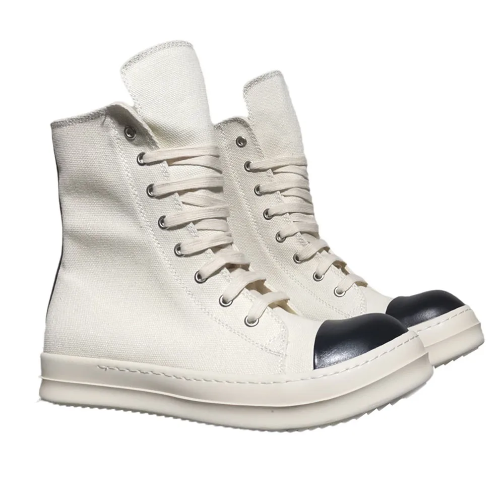 New Fashion Men Women Canvas High Top Casual Shoes Off White Zipper Elevated Couple Oversized Sports Board Shoes
New Fashion Men Women Canvas High Top Casual Shoes Off White Zipper Elevated Couple Oversized Sports Board Shoes