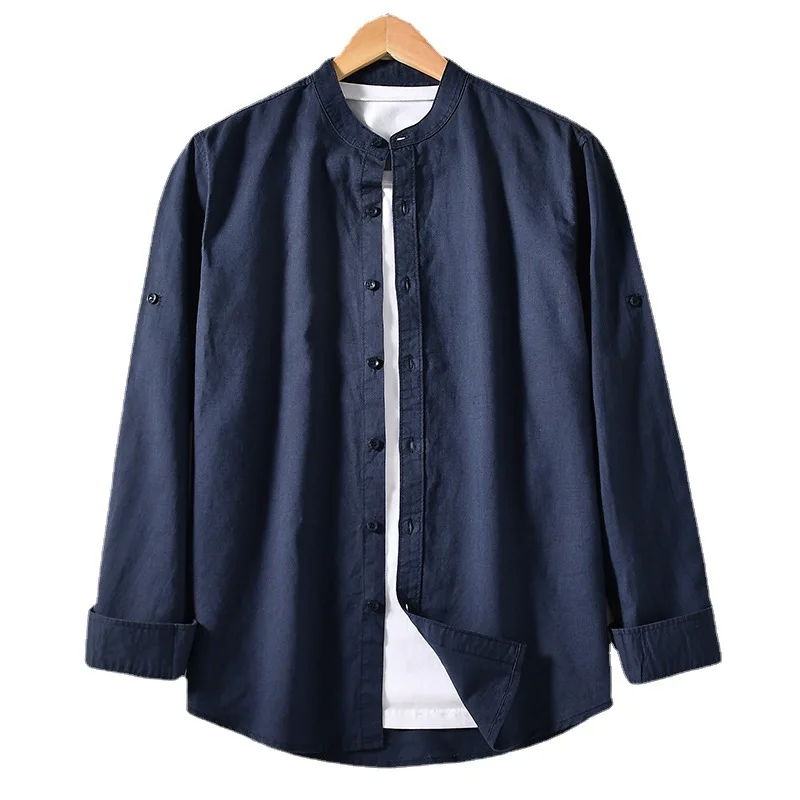 Рубашка Мужская льняная с длинным рукавом, повседневная сорочка в японском стиле, однотонная, весна-лето
Рубашка Мужская льняная с длинным рукавом, повседневная сорочка в японском стиле, однотонная, весна-лето