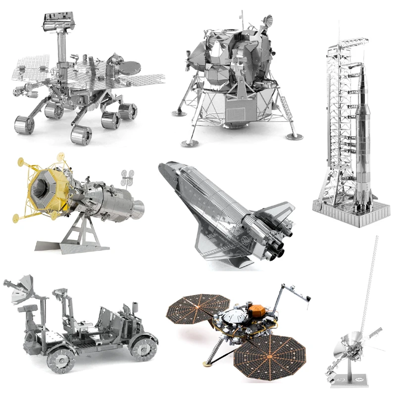 

Aviation 3D Metal Puzzle Keplerian telescope ATST Lunar Module shuttle model KITS Assemble Jigsaw Puzzle Gift Toys For Children
