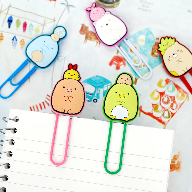 5 pcs/pack Sumikko Gurashi Cute Cartoon Silicone Paper Needle Paper Clip Photo Clip Memo Note Clips Office Supplies
5 pcs/pack Sumikko Gurashi Cute Cartoon Silicone Paper Needle Paper Clip Photo Clip Memo Note Clips Office Supplies