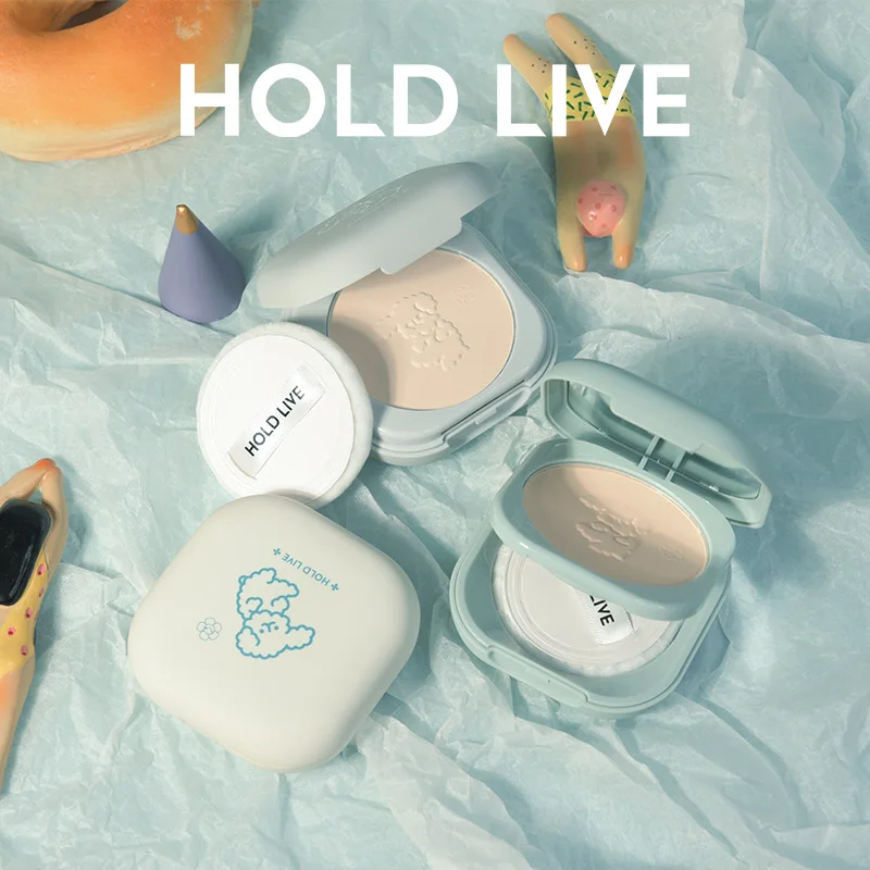 

HOLD LIVE Soft Cute Cloud Sense Powder Cake Oil Control Concealer Anti-sweat Soft Focus Smooth Thin Transparent Makeup Powder