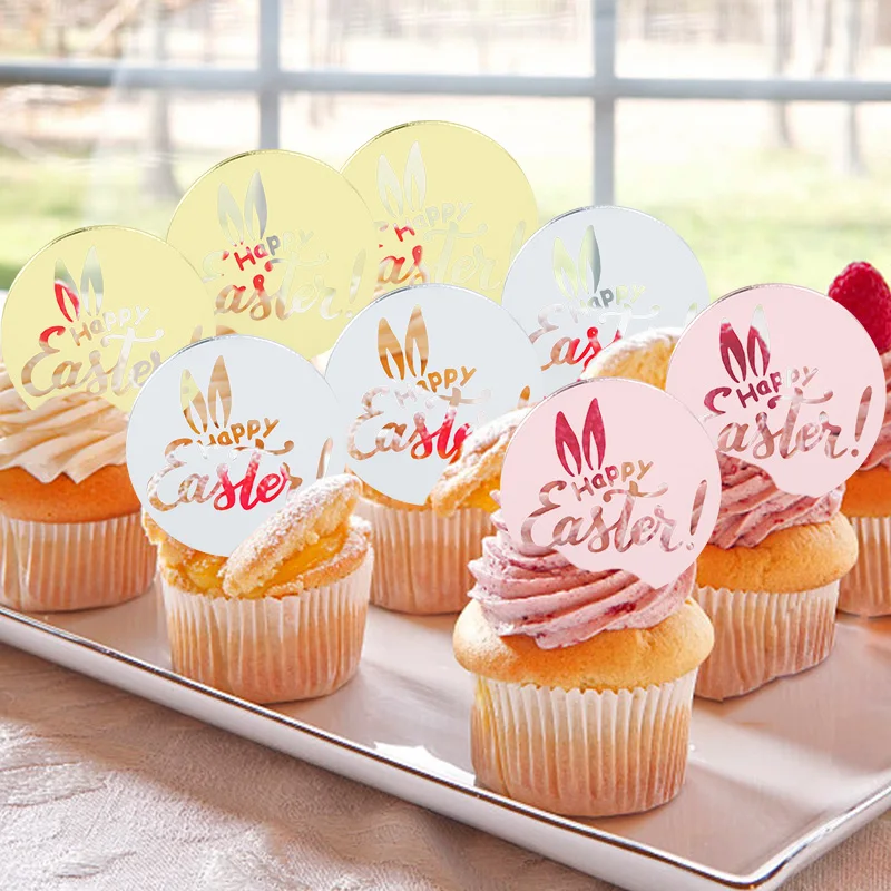 5/10pcs Happy Easter Acrylic Cake Topper Gold Silver Rose Gold Round Cupcake Topper For Easter Party Dessert Decoration Supplies
5/10pcs Happy Easter Acrylic Cake Topper Gold Silver Rose Gold Round Cupcake Topper For Easter Party Dessert Decoration Supplies