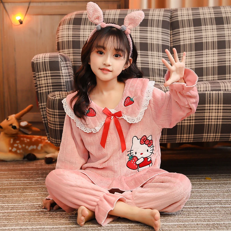 Disney Children Girl Warm Thick Fleece Cartoon Pyjamas Long Sleeve Sleepwear Suit New Unisex Kids Winter Flannel Pajama Sets
Disney Children Girl Warm Thick Fleece Cartoon Pyjamas Long Sleeve Sleepwear Suit New Unisex Kids Winter Flannel Pajama Sets