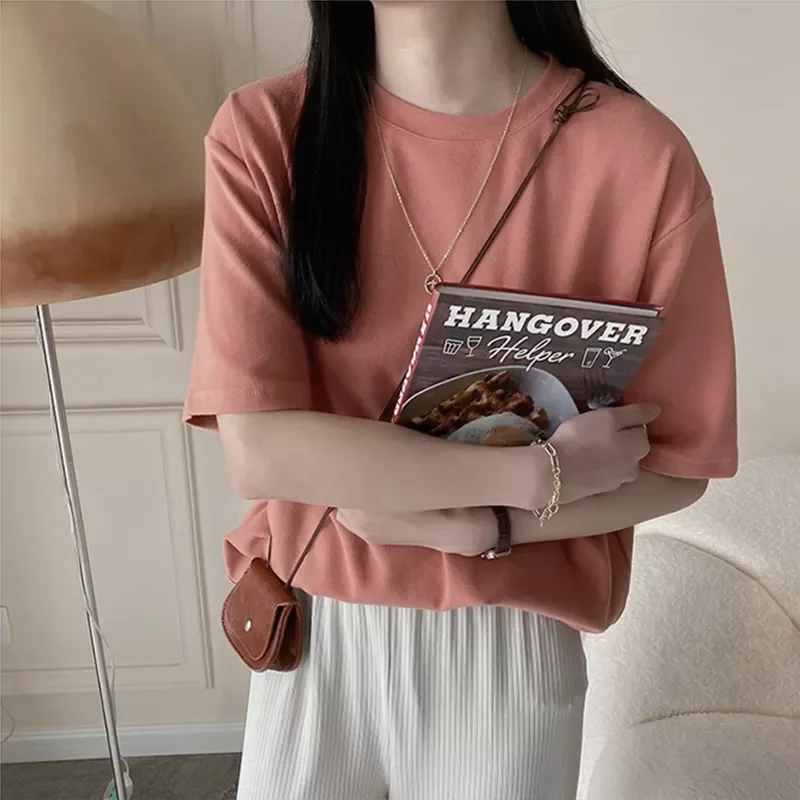 2021 Базовая эластичная футболка, женская летняя Однотонная футболка оверсайз, Повседневная Свободная футболка с круглым вырезом, Женский То...
2021 Базовая эластичная футболка, женская летняя Однотонная футболка оверсайз, Повседневная Свободная футболка с круглым вырезом, Женский То...