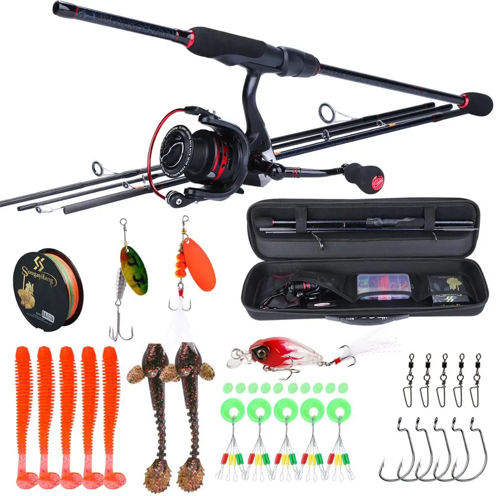 Sougayilang 1.8m-2.4m Fishing Rod Set Carbon Fishing Rod and 13+1BB Spinning Fishing Reel and Line Bag Fishing Accessories
Sougayilang 1.8m-2.4m Fishing Rod Set Carbon Fishing Rod and 13+1BB Spinning Fishing Reel and Line Bag Fishing Accessories