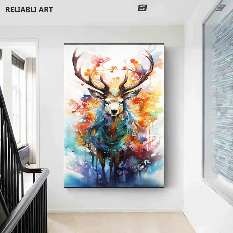 Canvas Prints Painting Wealth Golden Elk Abstract Art Poster, Bedroom Living Room Decorative, Nordic Wall Art Animal Picture
Canvas Prints Painting Wealth Golden Elk Abstract Art Poster, Bedroom Living Room Decorative, Nordic Wall Art Animal Picture