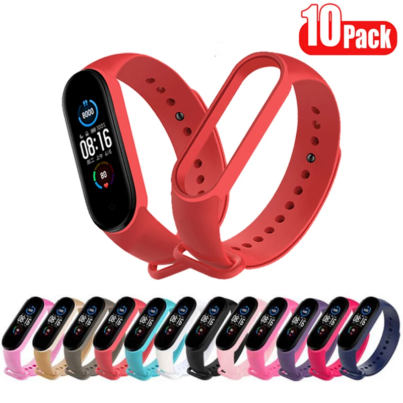10Pcs Wrist Strap for Xiaomi Mi Band 6 5 Bracelet Silicone Straps for Amazfit Band 5 Smart Bracelet Wristband Miband 5 Correa
10Pcs Wrist Strap for Xiaomi Mi Band 6 5 Bracelet Silicone Straps for Amazfit Band 5 Smart Bracelet Wristband Miband 5 Correa
