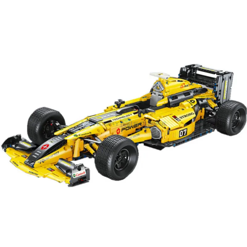The 1:8 Scale Racer Yellow F1 Super Fast Racing Car T5007 Model Building Blocks Bricks Set Furious Toys For Children 
The 1:8 Scale Racer Yellow F1 Super Fast Racing Car T5007 Model Building Blocks Bricks Set Furious Toys For Children