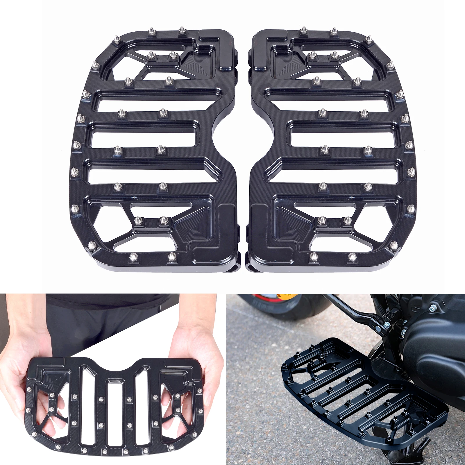 Wide MX Front Floorboards Offroad Chopper Bobber Style Driver Footrests Pedals for 1983-2020 Harley Touring Motorcycle
Wide MX Front Floorboards Offroad Chopper Bobber Style Driver Footrests Pedals for 1983-2020 Harley Touring Motorcycle