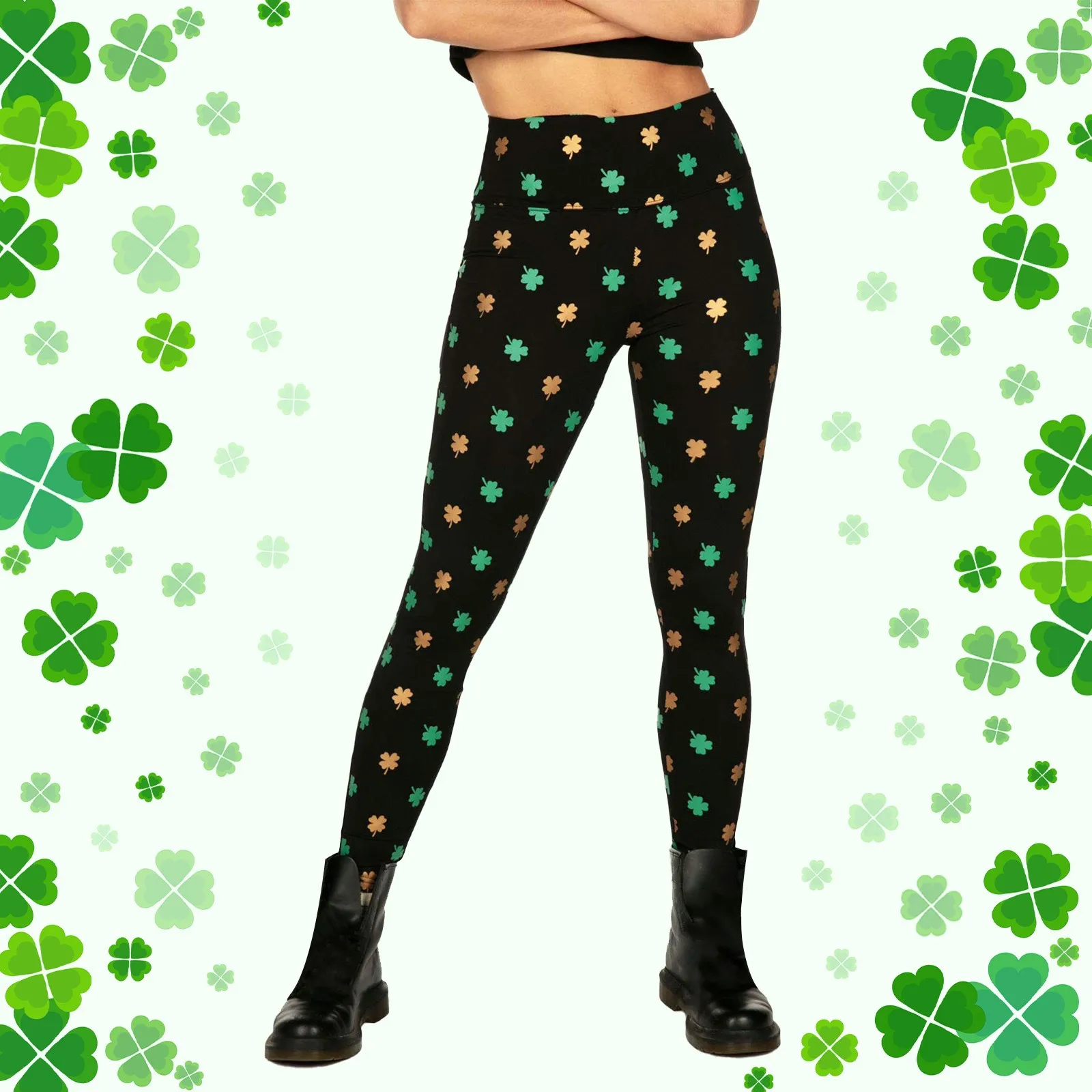Women's Fashion Clover Printed Pants High Waist Skinny Sports Leggings Gym Running Workout Fitness Tights Summer Sweatpants A40
Women's Fashion Clover Printed Pants High Waist Skinny Sports Leggings Gym Running Workout Fitness Tights Summer Sweatpants A40