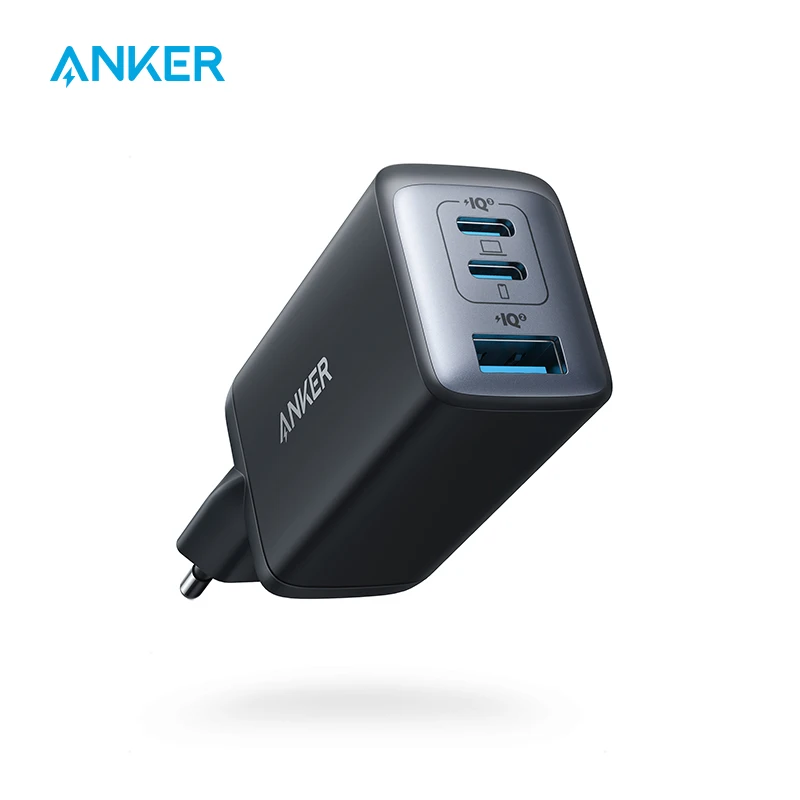 Зарядное устройство Anker USB C зарядное 735 (Nano II 65 Вт) PPS 3-портовое быстрое компактное