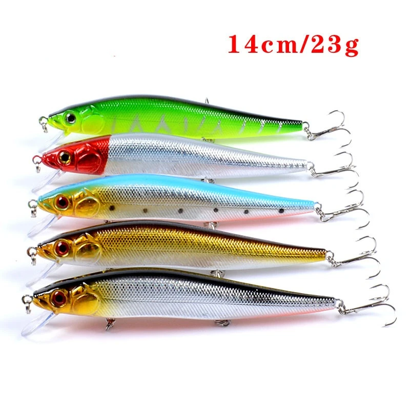 5-цветная бионическая блесна 14 см/23 г, пластиковая жесткая приманка, поддельная приманка, плавающая приманка