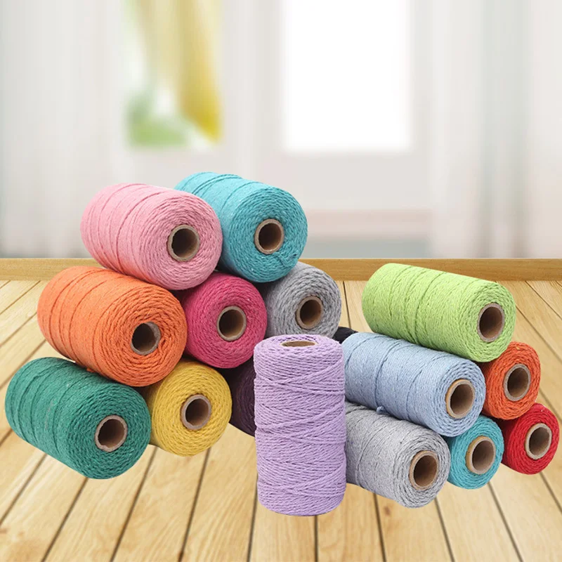 Macrame Cord 100% Cotton Rope String Craft 2mm100M DIY Colored Thread Cord Twisted Twine Handmade Sewing Home Wedding Decoration
Macrame Cord 100% Cotton Rope String Craft 2mm100M DIY Colored Thread Cord Twisted Twine Handmade Sewing Home Wedding Decoration